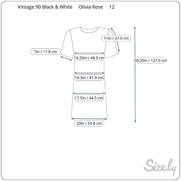 Olivia Rose Vintage 90’s Classic Black & White Dress - Picture 6 of 6